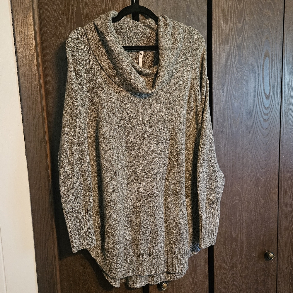 Cozy Gray Cowl Neck Sweater